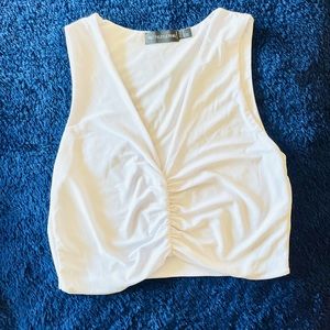 Pretty Little Thing White Crop Top